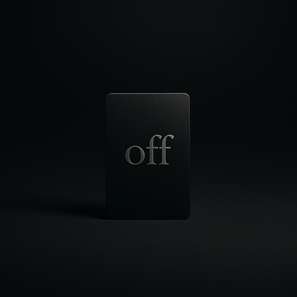 the OFF card